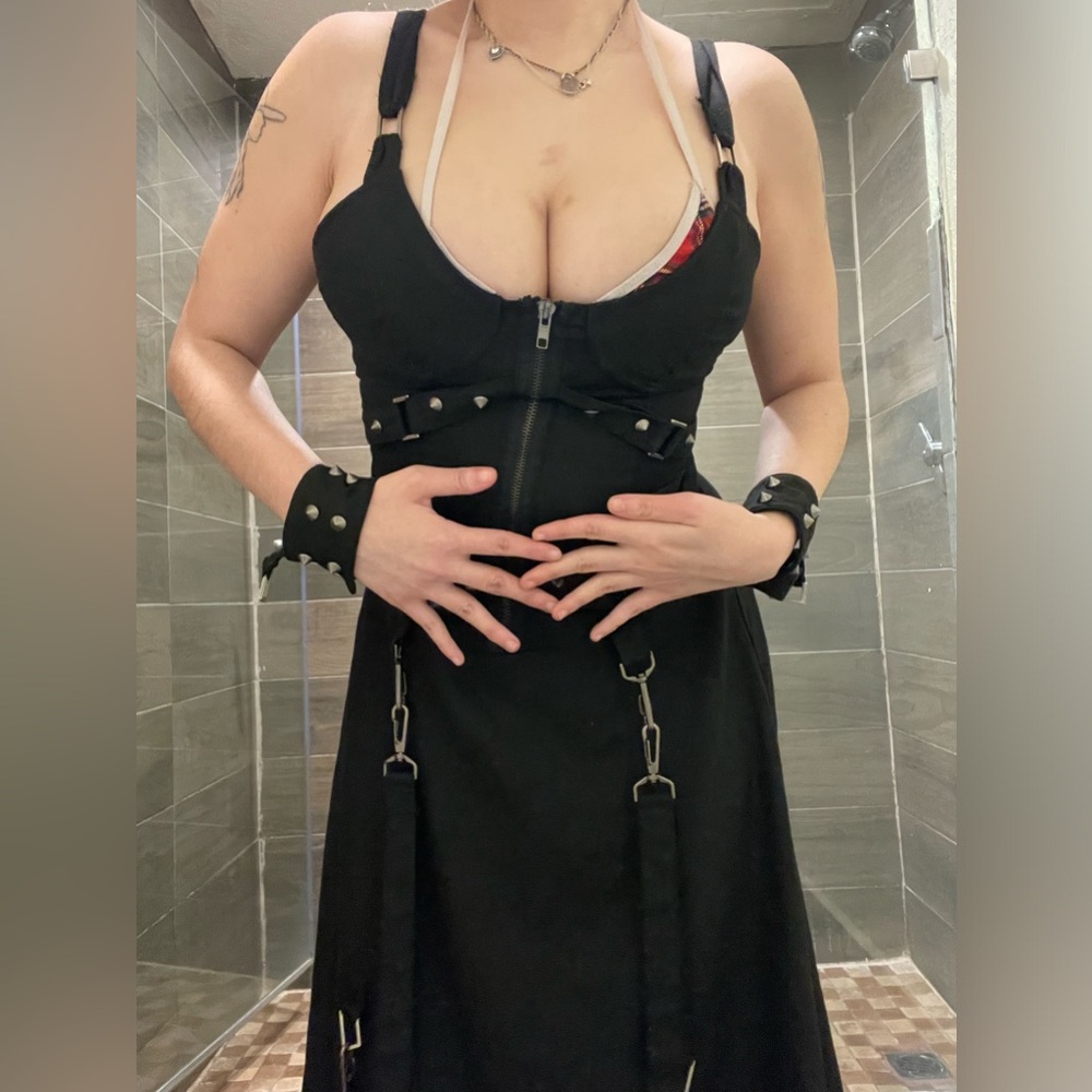 Lip Service Black Bondage Dress - Picture 4 of 11